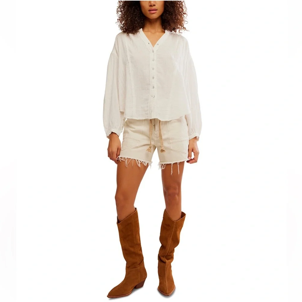 Free People Valley Double Cloth‎ Shirt, Size SMALL